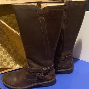 UGG Dark Brown Leather Boots